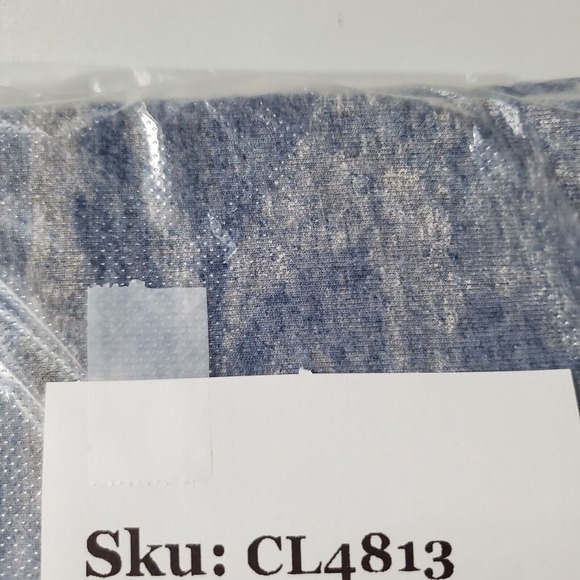 Neon Buddha Women Knit Tunic Long Sleeve Scoop Neck Blue Camo XS Casual - Picture 9 of 9